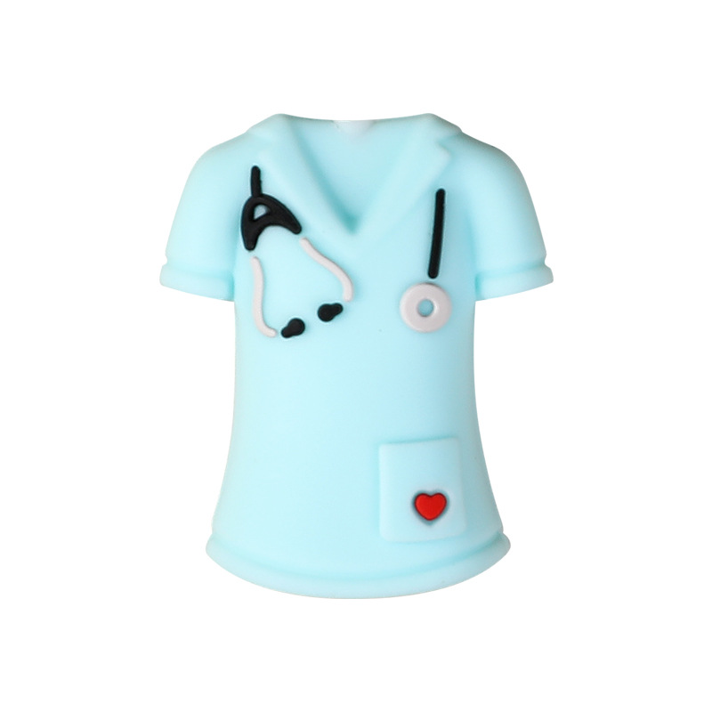 クロスボーダー医療シリーズ3dシリコンビーズDIYネックレス装飾品漫画看護師服シリコンビーズ卸売り