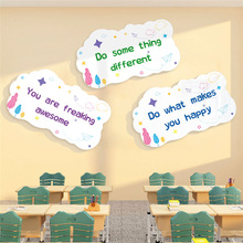英语教室布置幼儿园墙面装饰班级辅导培训机构环创主题背景文化贴