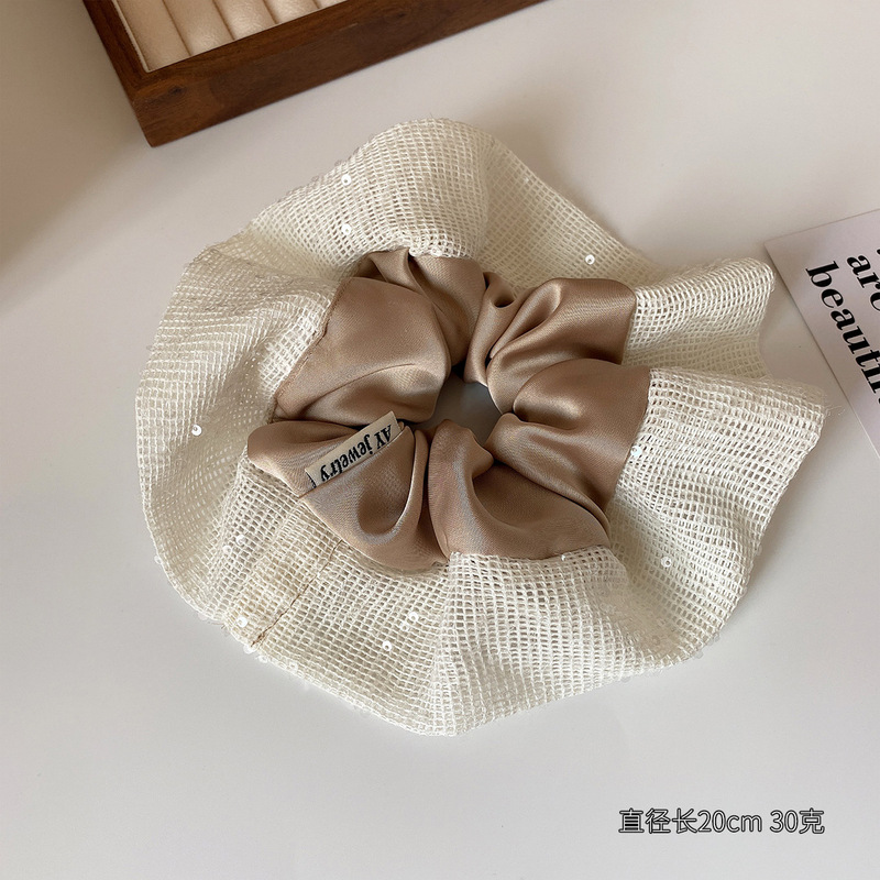 韩系高级感真丝亮面大肠发圈女高级感头绳压发发饰橡皮筋扎头发绳|undefined