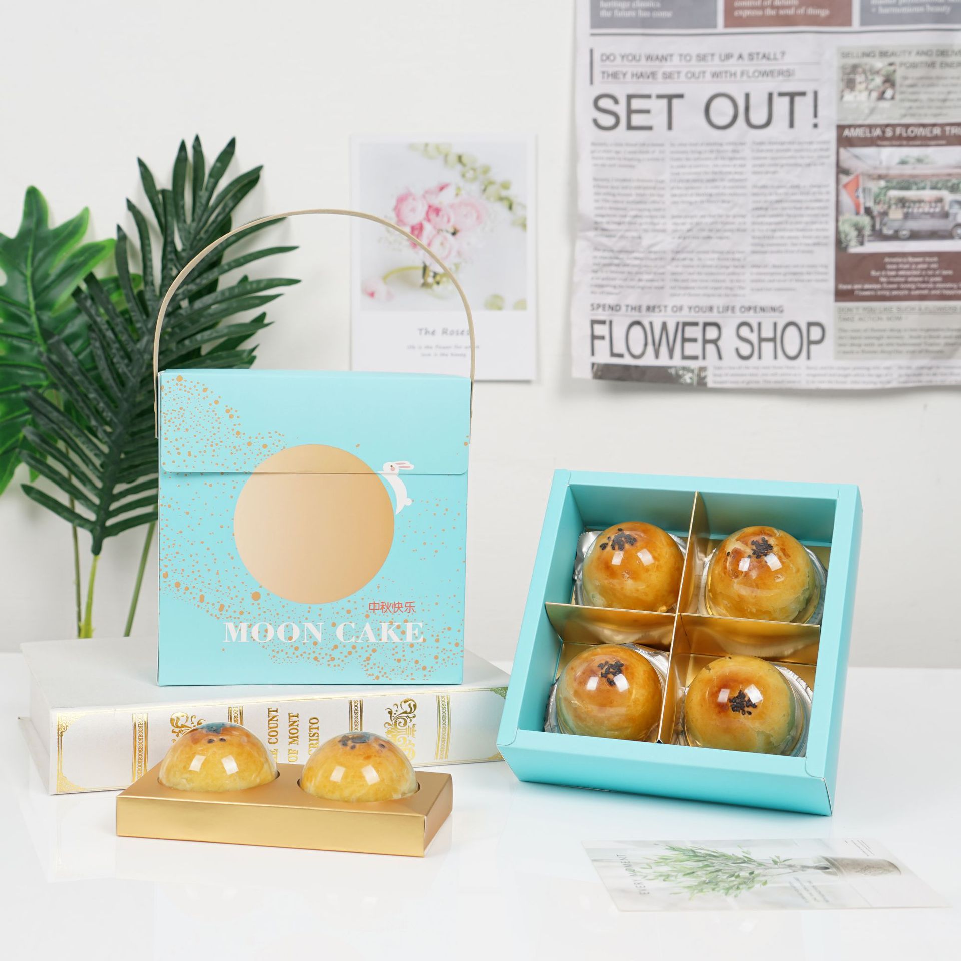 2023 Mid-Autumn Festival Orange Equestrian High-End Mooncake Gift Box with Handheld Presentation Box Wholesale