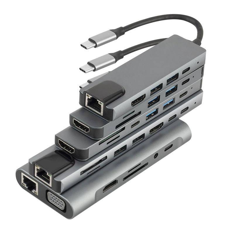 Многофункциональная док-станция 8-в-1 (Type-C на HDMI, 4K, сетевая карта, 7-в-1, 3-в-1) от производителя