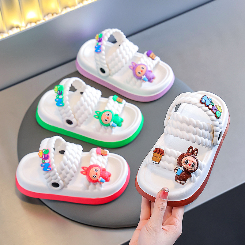 Baby Sandals Summer 2025 New Toddler Clogs Children's Ultra-Lightweight Girls' Fabric Non-Slip Beach Shoes