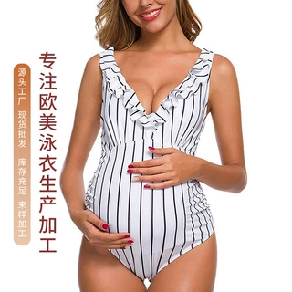 泳衣女亚马逊孕妇泳装性感高腰连体bikin2026新款比基尼欧美泳装