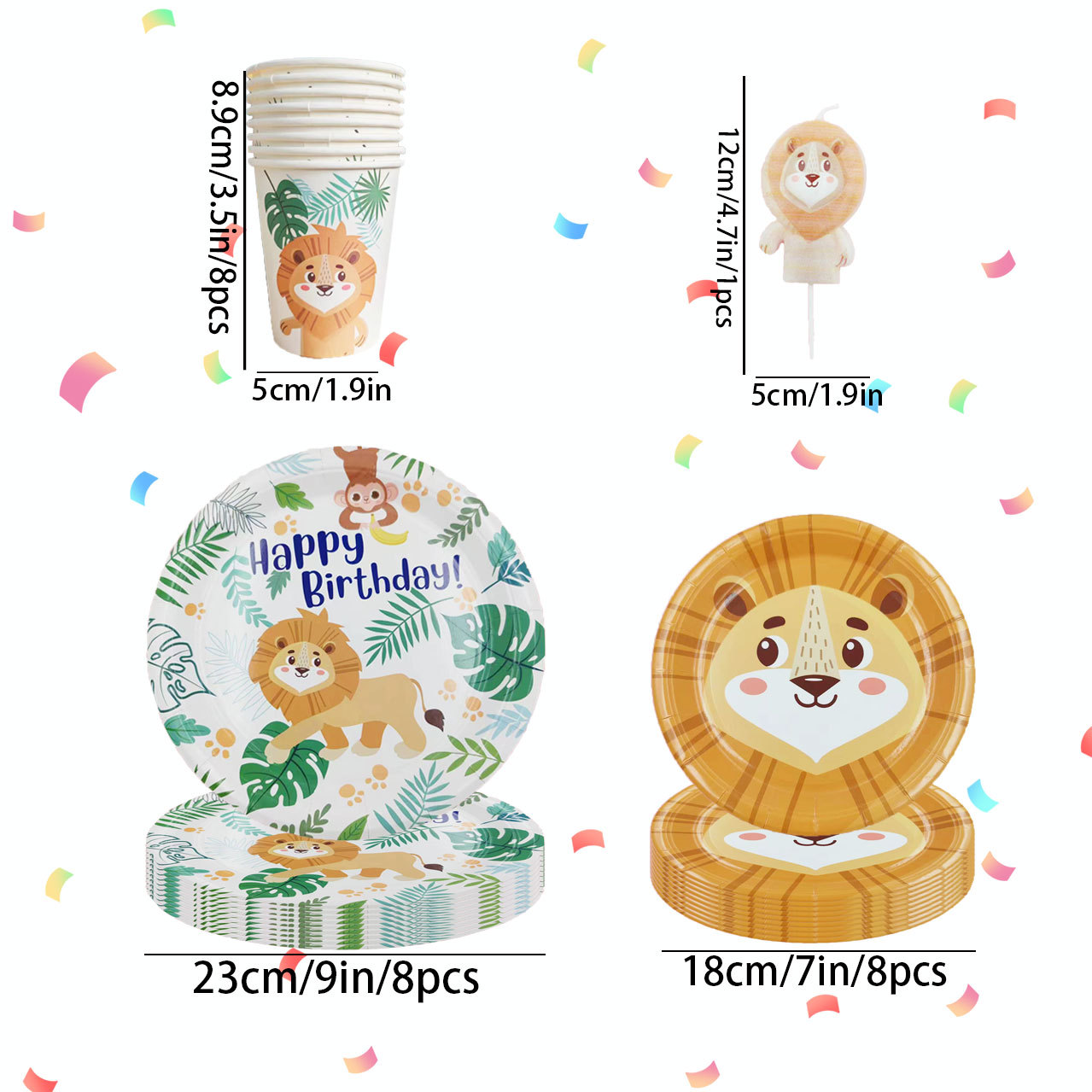 7 인치 두꺼운 8 팩