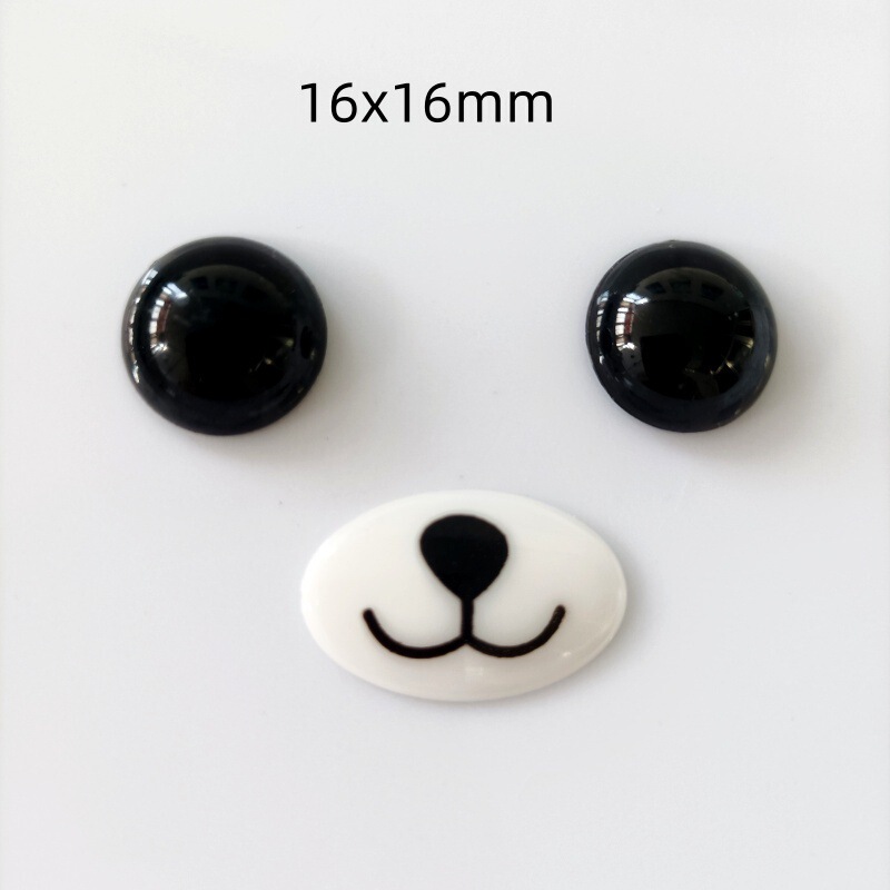 Bear nose toy nose teddy bear bear mouth flat oval printing nose handmade DIY eyes nose