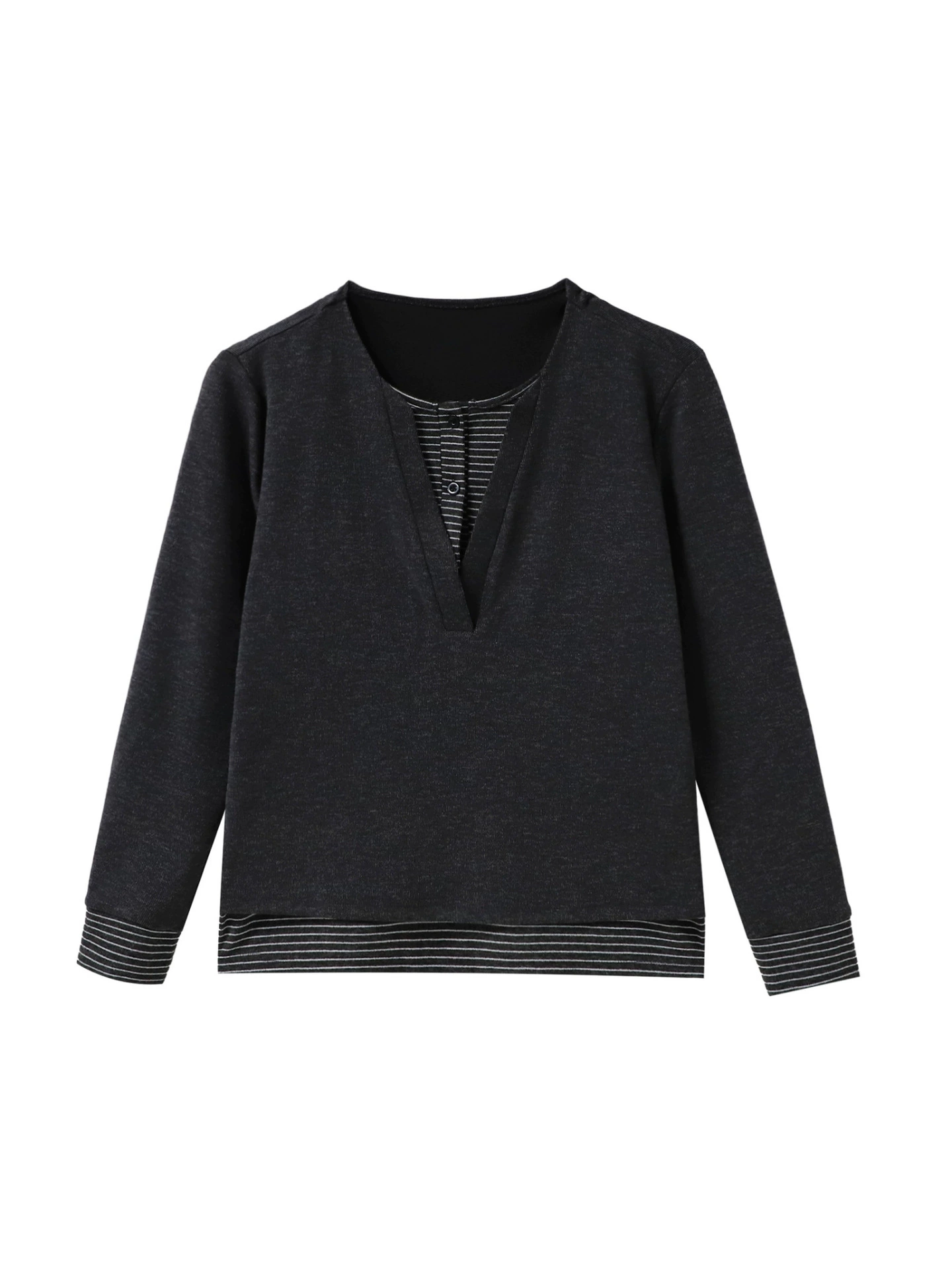Extra large body-friendly set, colored long-sleeve, plus size