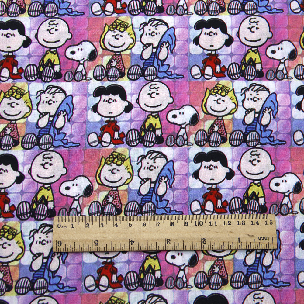 Perro Snoopy impresión de dibujos animados 100% tela de algodón DIY ropa hecha a mano bolsa, 1Yc55667