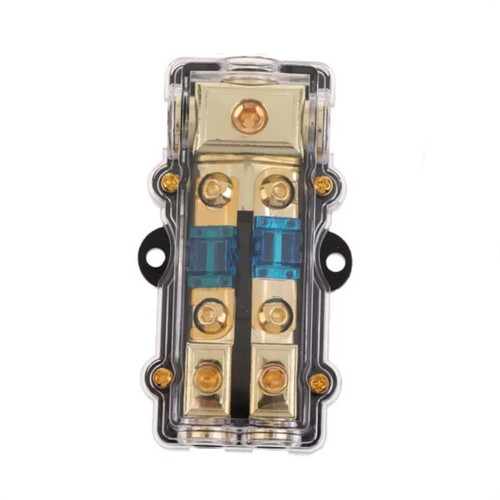 Factory direct supply of car audio amplifier modified fuse holder, car blue film, one out of two fuse holders