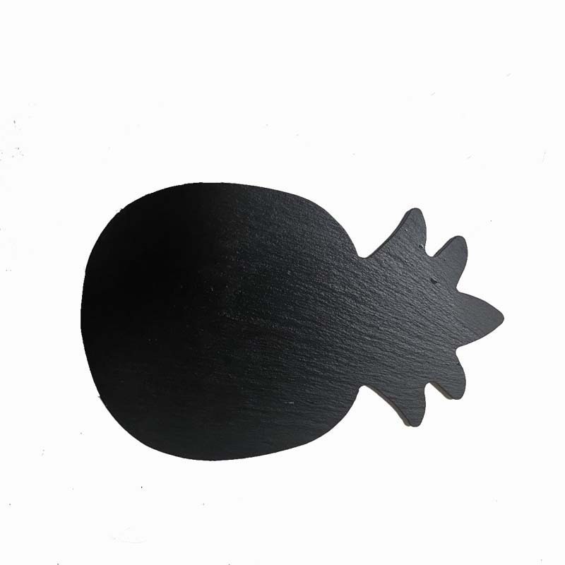 Forma de piña de estilo japonés Placa de roca negra restaurante occidental postre sushi placa Placa de pizarra natural placa plana