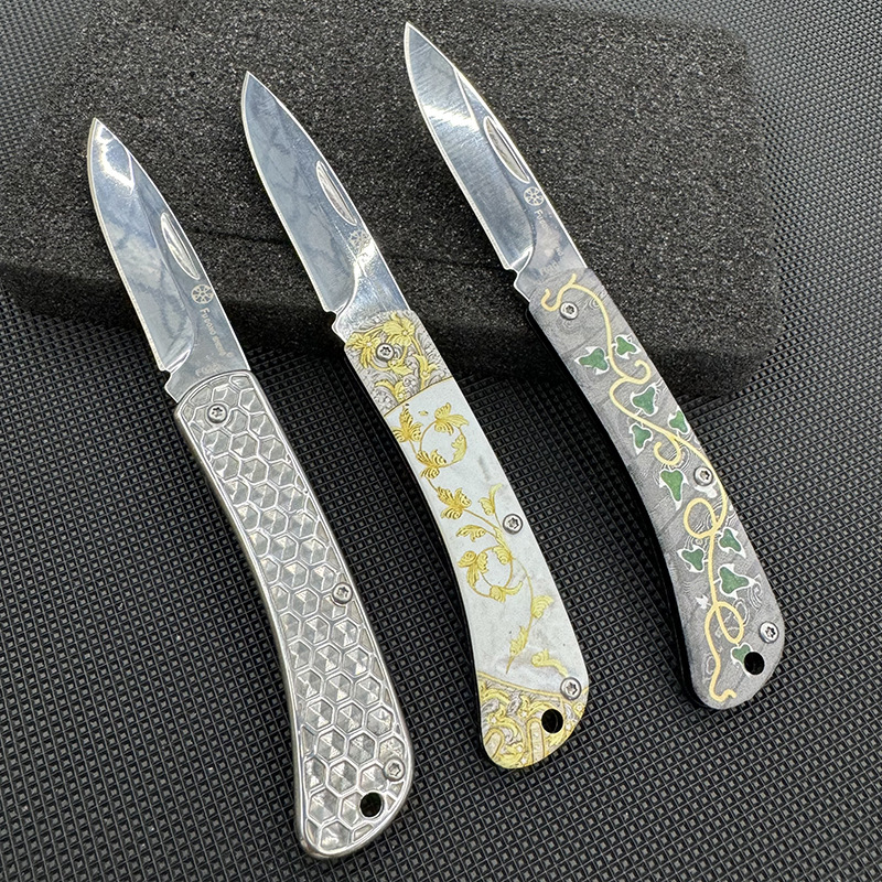 不锈钢户外野营装备迷你随身野外防身工具便捷钥匙扣水果刀折叠刀