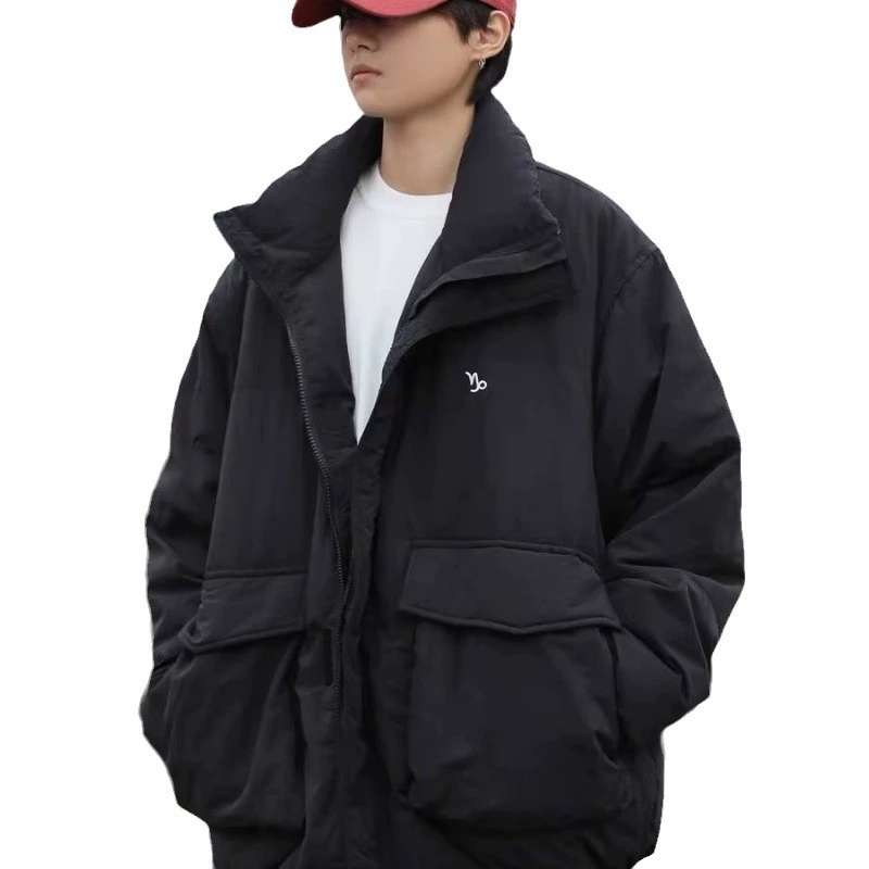 Men's keep warm three dimensional winter retro down jacket, loose fit, increased thickness