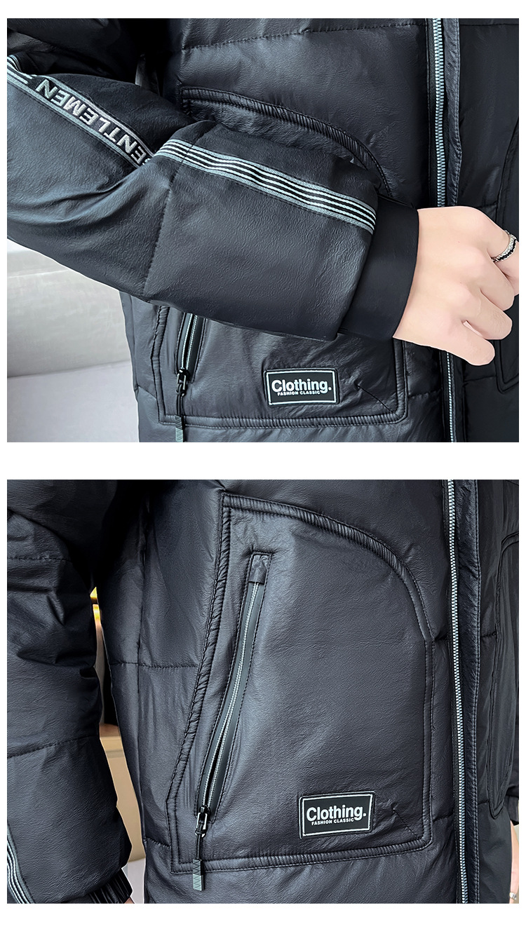 Men's Clothing white duck cotton winter men's cotton jacket men's short thick warm fashion stand collar jacket men_voghion.com