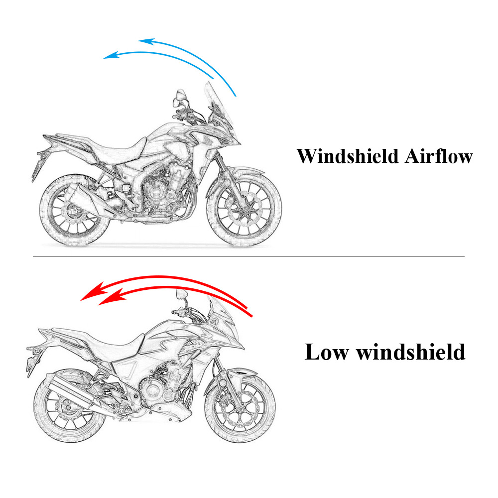 Suitable for Honda NC700X windshield NC750X front lens deflector modification and height increase 2016-2020