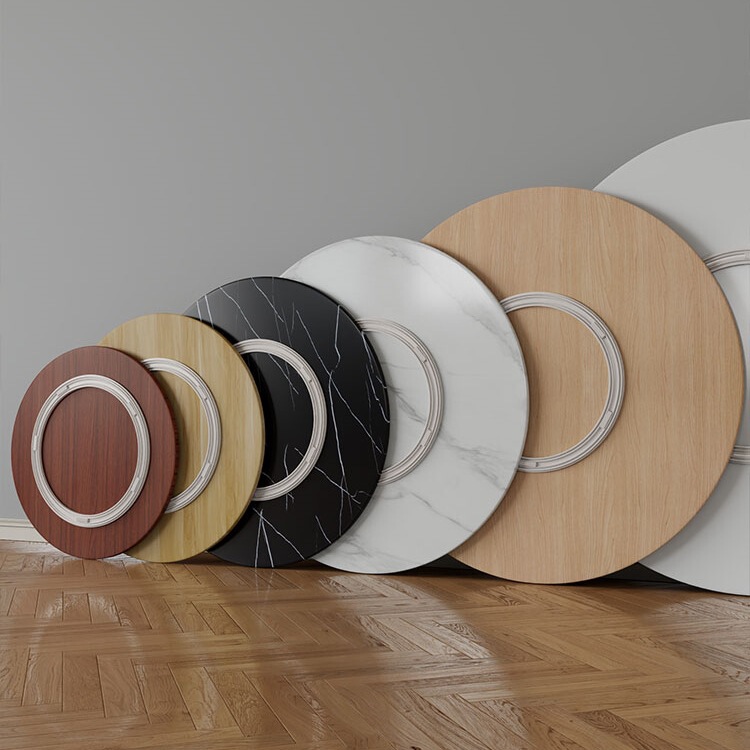 Dining Table Turntable Household Rotating Disc Wooden Simple Dining Table Turntable Large Round Tabletop Hotel Disc Base Plus Countertop