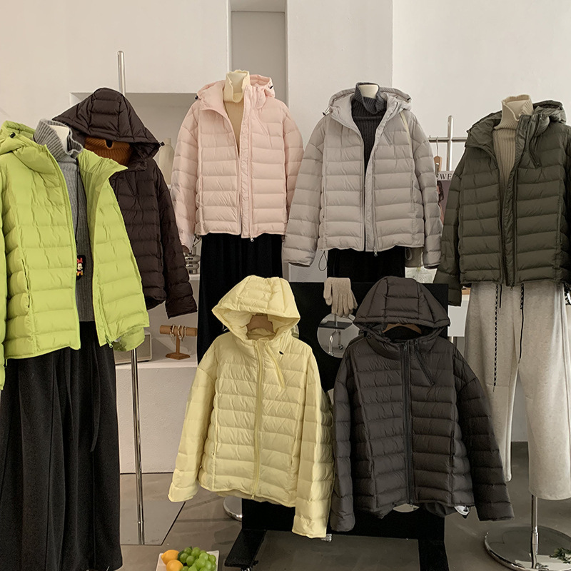 Omalai Korean Style Rib Double Zipper down Jacket 2025 Winter New 90 White Duck down Long-Sleeved Jacket 5499