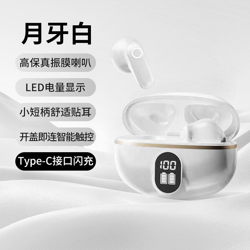 Bluetoothイヤホン2025新型スマート無線短柄移動半入耳式騒音低減高音質長航続|undefined