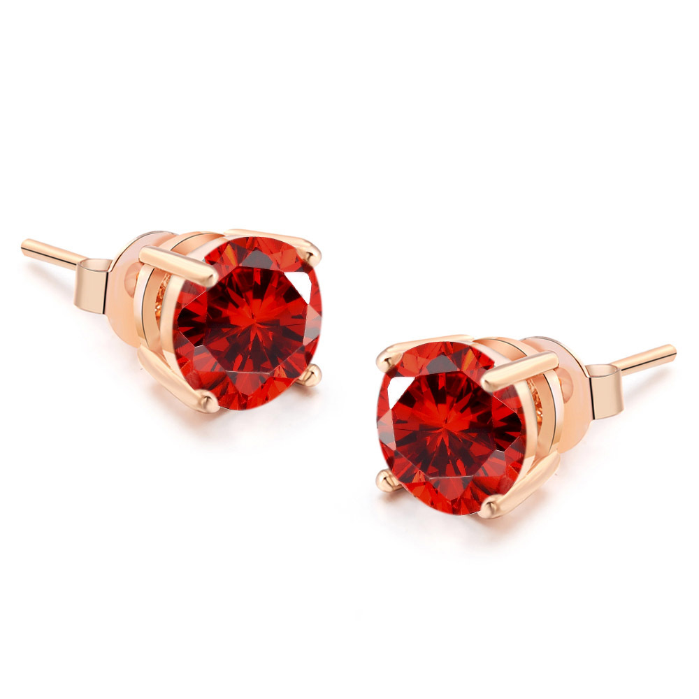 Style Simple Géométrique Le Cuivre Incruster Zircon Boucles D'oreilles 1 Paire display picture 10