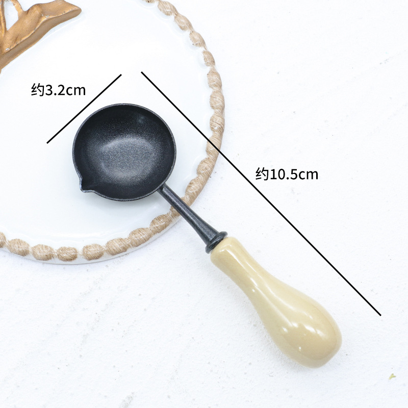 Pintura al fuego cuchara antiadherente sello de pintura al fuego cera de fusión cuchara antiadherente limpieza fácil con horno de fusión herramienta de uso cuchara antiadherente