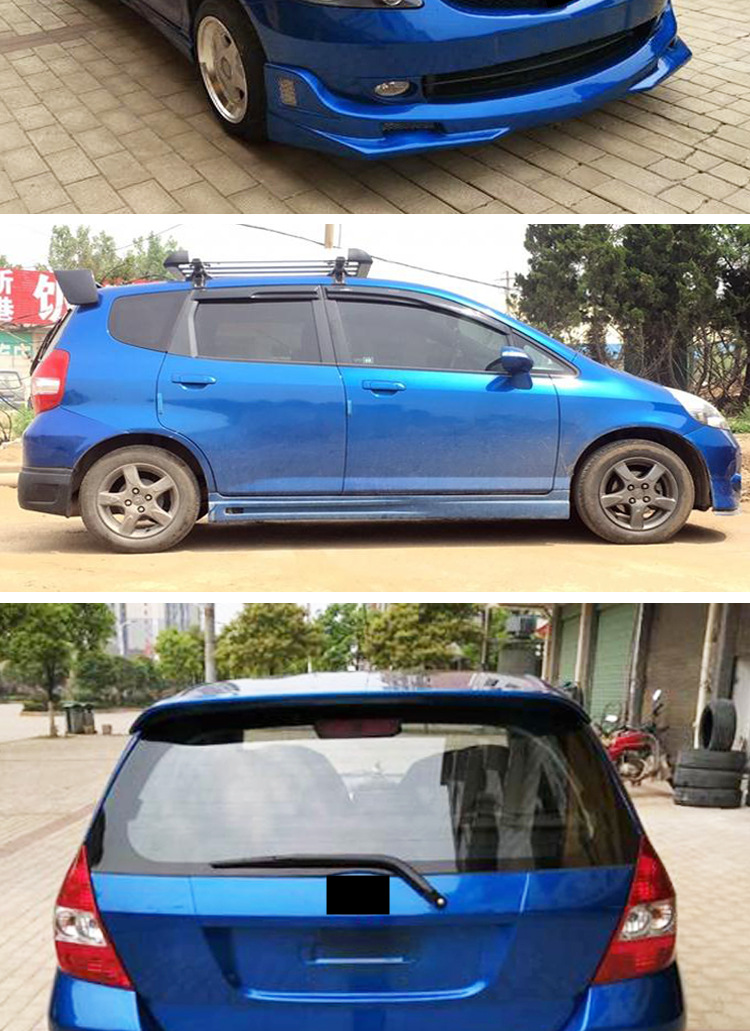 2003-2007 Honda Fit Side Skirts, Side Flaps, Rear Flaps, and Full Body Kit Modifications