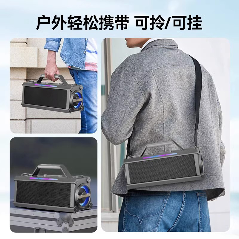 Bluetoothスピーカー大出力無線家庭用マイク一体bluetooth k歌音響屋外携帯大音量卸売り|undefined