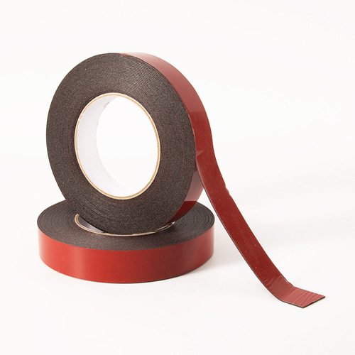 Double-sided tape for cars, 10m long, 1mm thick, PE red film, black car foam, strong foam sponge