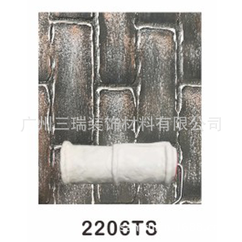 8-pulgadas rodillo de goma cepillo de la pared en relieve rodillo barro de diatomeas pintura arte pintura en relieve cóncava y convexa 2201TS