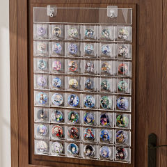 75mmのバーの保護袋とバックカードの谷子の展示棚の壁のレーザーの切符のバッジの展示棚の酸化防止の透明