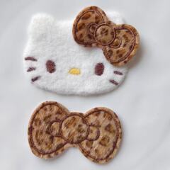 大号单层毛线咖色KT猫贴片diy手工材料头饰夹子手机壳配件鞋花搭