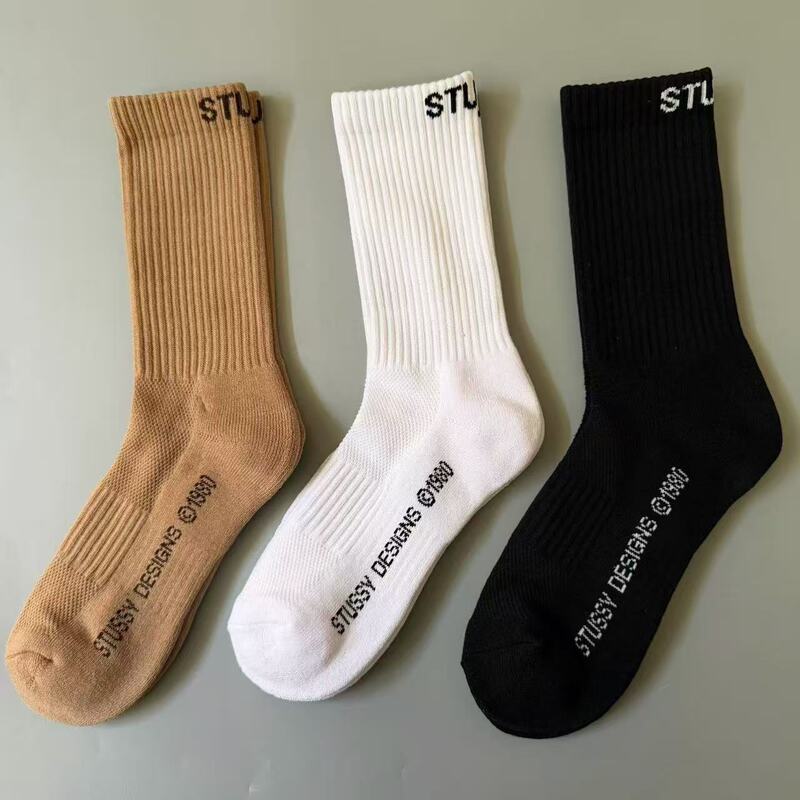 Stussy Socks for Men and Women, Towel-Bottom Sports Socks, Embroidered Socks, Stussy Basketball Socks, Wholesale Professional Sports Socks