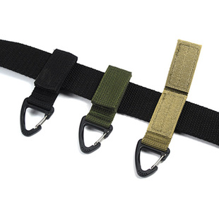 Tactical Nylon Webbing Triangle Buckle Outdoor Backpack Single Point Quick Release Multi-Functional Mountaineering Keychain Tactical Accessories
