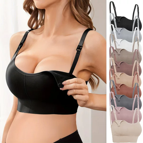 Cross-Border European and American Amazon Seamless Nursing Bra for Pregnant Women, Anti-Sagging, One-Piece, Wire-Free Nursing Bra