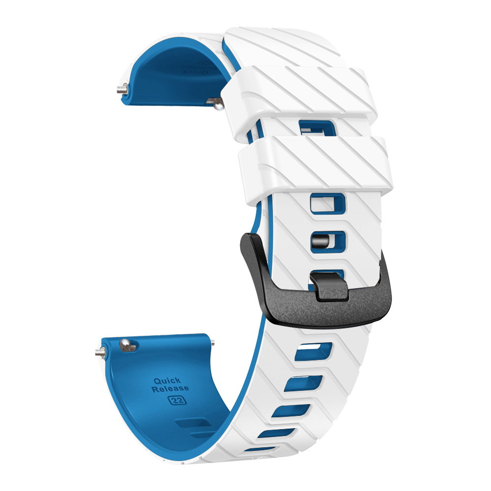 Suitable for suunto9peak silicone watch strap, 22mm twill dual-color wristband, Suunto9 Peak Item Picture