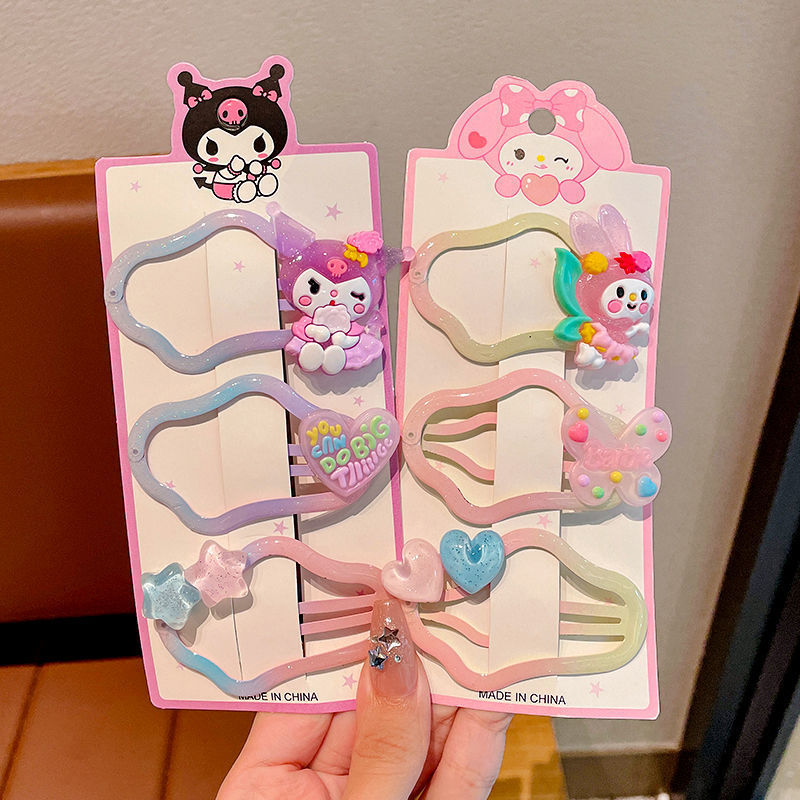 Pinza para el cabello Kulomi Yunduo para niños, pinza para el cabello para niñas, tocado, horquilla para la parte posterior de la cabeza del bebé, pinza bb, flequillo en la frente, clip roto