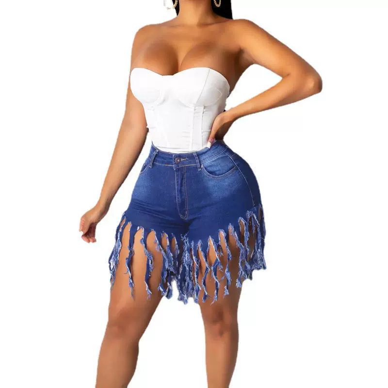 Трансграничные прямые поставки хороших слингов Russ узкие ягодицы Amazon Wish AliExpress джинсовые шорты женские летние