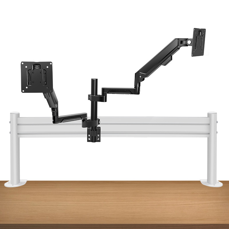 Pantalla 2 pantallas 3 pantallas Plataforma de mando Pantalla de riel guía Perfil de aluminio Presión de aire Pantalla horizontal y vertical Soporte de brazo de suspensión sin perforación