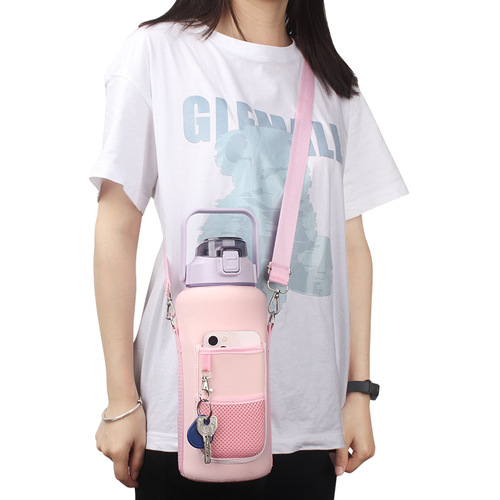 Insulated 1/2 gallon water bottle cover for children, backpack water bottle insulation bag, anti-scald bottle cover, dive material water cup cover, protective case