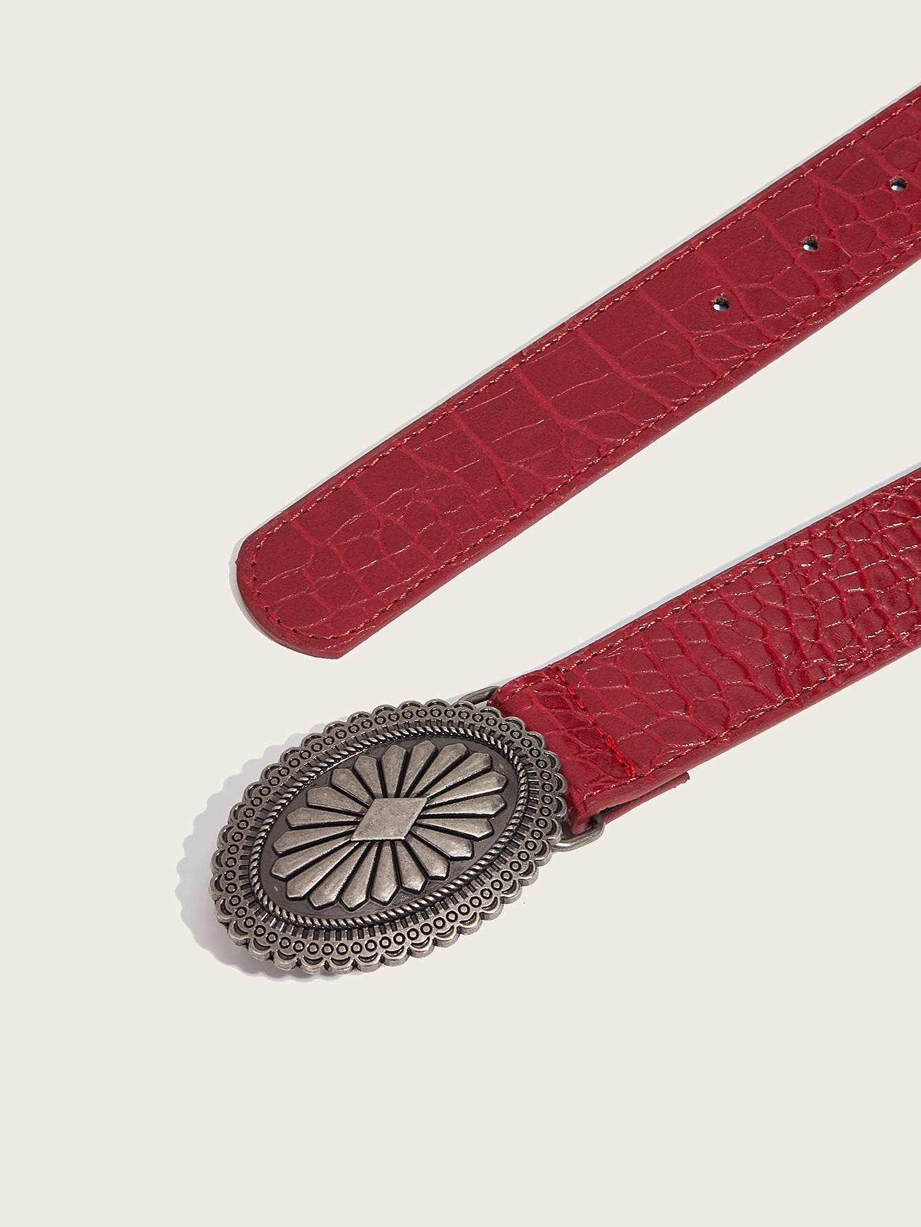 IG Style Retro Solid Color Pu Leather Alloy Women's Leather Belts display picture 4