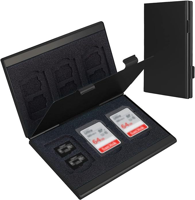 Carcasă pentru card SD, cutie pentru card TF, cutie pentru carduri din aliaj de aluminiu, cutie de depozitare, cutie pentru transportul cardurilor de memorie, cutie de depozitare, tip geantă pentru carduri_voghion.com