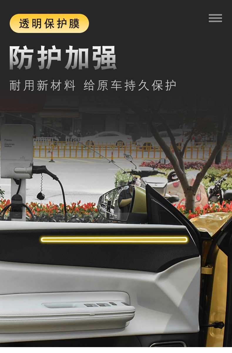 23-25 Pole Star Polestar 4 Screen Central Control Body Interior Car Modification Transparent TPU Protective Film