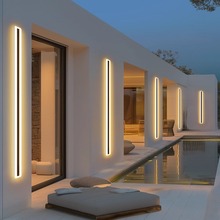 跨境壁灯极简室外室内长条灯别墅围墙大门壁灯庭院柱子外墙洗墙灯