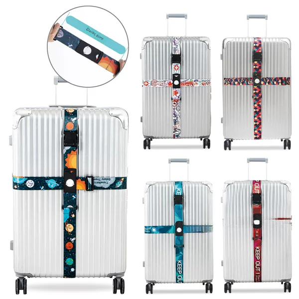 Spot Wholesale Tsa Customs Lock Cross Suitcase Straps Customs Password Lock Straps Packing Straps Straps