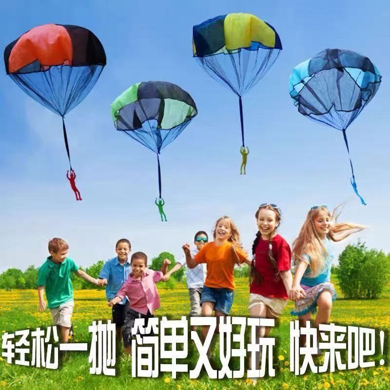 Cross-border Hand Throwing Parachute Soldier Parachute Toy Children Outdoor Sports Toy Kindergarten Gift Wholesale