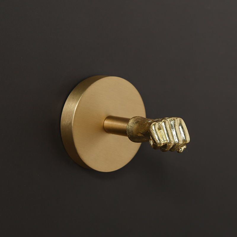 Gancho de pared creativo de estilo europeo después del cierre de la puerta del pasillo Gancho de ropa sin clavos de latón al por mayor de fábrica