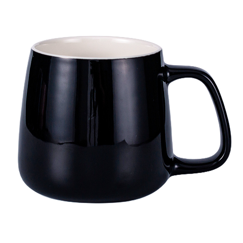 Transfronterizo de Amazon taza blanca taza de alto aspecto creativo Oficina taza de café pareja taza de agua Taza de cerámica