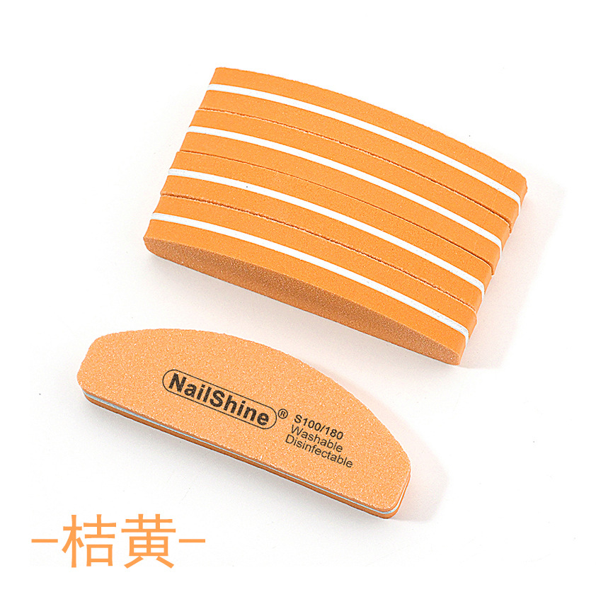 Nailshine-9*3 Mini half-moon sponge-orange