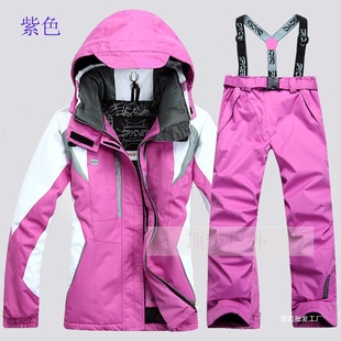 New Outdoor 2023 Sports Women's Thickeneded Ski Suit Jacket, Cotton Jacket, Pants, Windproof and Waterproof Protection