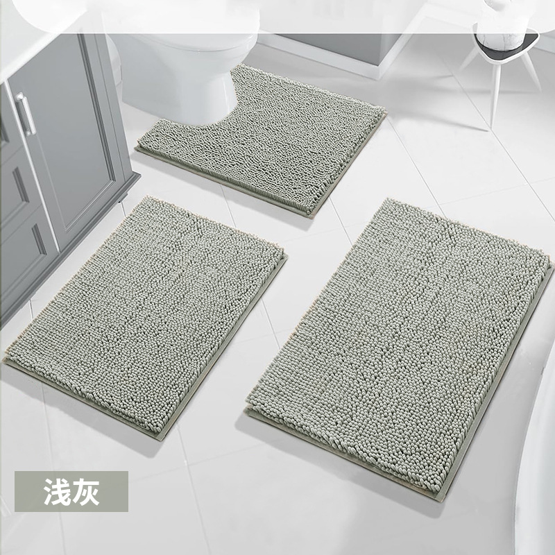Transfronterizos dedicados al baño inodoro esterilla de piso de tres piezas conjunto de esterilla antideslizante de puerta de inodoro doméstico esterilla de absorción de agua