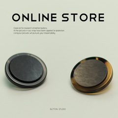 MOSN 高腳樹脂扣子半透明西裝外套紐扣小香名媛風雙面尼皮大衣扣