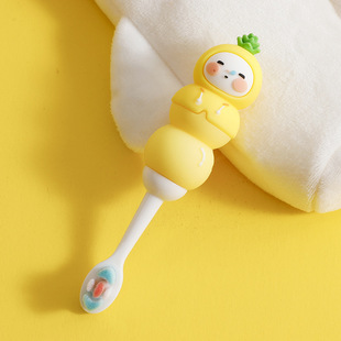 Children's Soft-Bristled Manual Cute Fruit Toothbrush Baby 1-2-3-4-6 Years Old and Above 6 and a Half Years Old Kidsren Brush Their Teeth with Soft Bristles