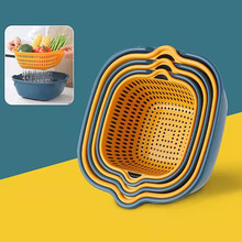 工厂直供加厚六件套收纳双层沥水篮子厨房多功能水果洗菜篮沥水篮